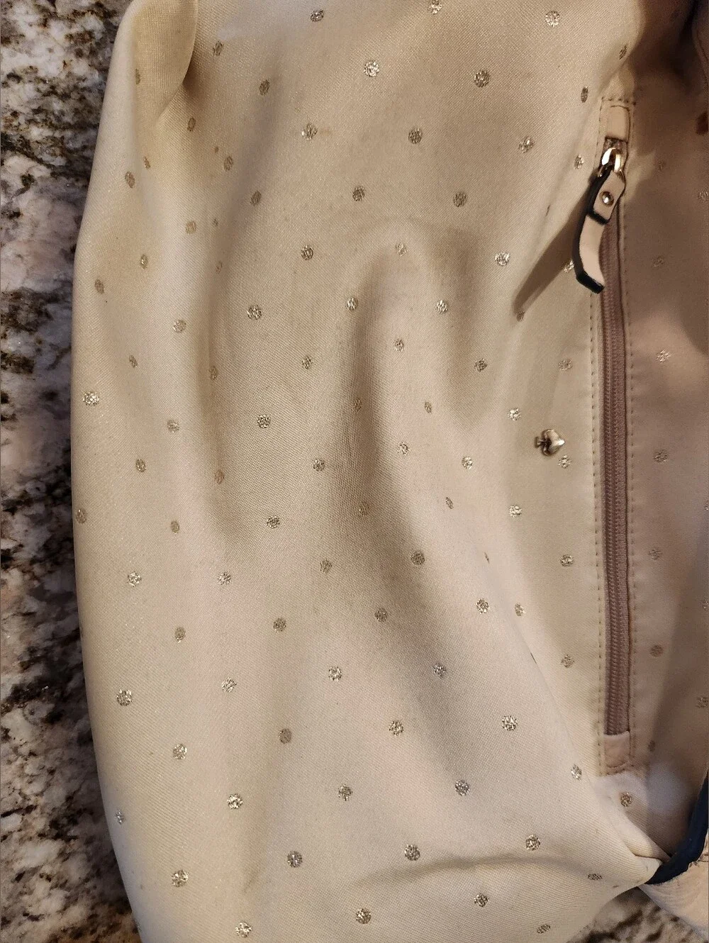 Kate Spade NY Handbag Mercer Isle Sloan Leather Satchel Cream GUC Laser Cut